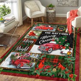 Christmas Decorations Christmas Red Truck Carpet for Living Room Home Decor Sofa Table Large Area Rugs Bedroom Bedside Floor Mat R231004