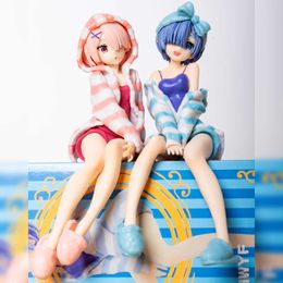 Mascot Costumes 14cm Noodle Stopper Anime Figure Re Zero Starting Life in Another World Rem Ram Action Figure Ram Rem Home Clothes Figurine Toys