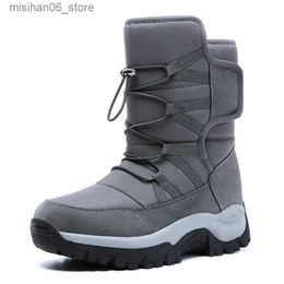 Boots New Outdoor Men Boots Winter Snow Boots For Men Shoes Thick Plush Waterproof Slip-Resistant Keep Warm Winter Shoes Plus Size 46 Q231012