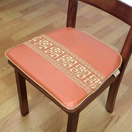 Custom U-Shape Embroidered Chinese Silk Seat Cushions Dining Office Chair Pads Removable and Washable Non-slip Mat