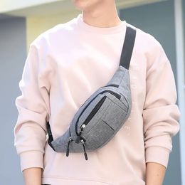 Outdoor Bags Fashion Men Women Waist Bag Casual Purse Large Phone Belt Bag Pouch Canvas Travel Phone Bag Waterproof Outdoor Sports Bag 231011