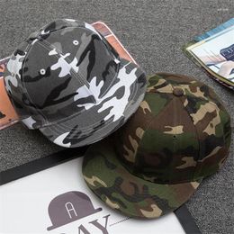 Ball Caps Unisex Hip Hop Flat Brim Blank Camouflage Snapback Hat Adjustable Grey Green Camo Army Baseball Cap Fashion Hats YG185