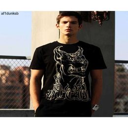 Brand pp Shirts Men Mens Quality TShirts PINK Classical PARADISE Skull T Tshirts Plein High Designer Rhinestone Hip Hop Streetwear Tshirt Philipps Casual Z052 5RPD