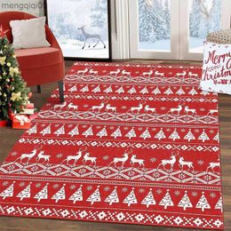 Christmas Decorations Christmas Carpet for Living Room Bedroom Deocr Festival Decoration Shaggy Red Rug Bedside Area Rugs Washable Floor Mat