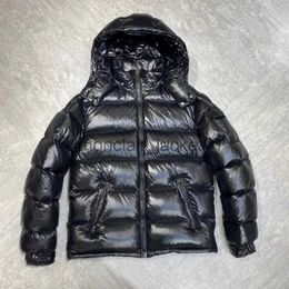 Men's Down Parkas Men's down jacket shiny and wash free white duck down hooded warm jacket men's 2023 new casual and fashionable black top J231011