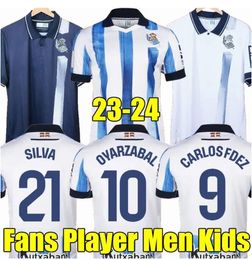 2023 Real Sociedad Soccer Jerseys amisetas de futbol 23 24 TAKE KUBO OYARZABAL SADIQ ANDRE SILVA ZUBIMENDI home away third royal society Men and kids football shirt