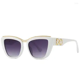 Sunglasses Luxury Cat Eye Women Brand Oversized Vintage Retor Sun Glasses For Men Gradient Shades Eyewear Oculos UV400