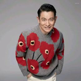 Men's Sweaters Sweater 2023 Autumn And Winter Jacquard Andy Lau Male Female Star Network Red With Korean Version Of The Base