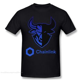 Men's T-Shirts Crypto Link Coin Print Cotton Shirts Hombre Chainlink Cryptocurrency Men Fashion Streetwear Adult TShirt356z