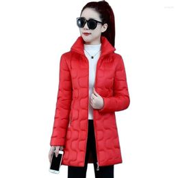 Women's Trench Coats Cotton-padded Jacket Women In Autumn And Winter 2023 Long Slim Loose Fashion Casual Students Thin Ladies Pocket Coat