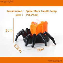 Other Festive Party Supplies Halloween Decorations Candle Light Plastic Spider Pumpkin Lamp for Home Bar Haunted House Halloween Party Decor Horror Props R231011