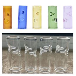 2mm Thick Pyrex Glass 12mm OD Mini Glass Philtre Tips Hookah Smoking Accessories for Dry Herb Tobacco with Cigarette Holder Water Pipe Bong