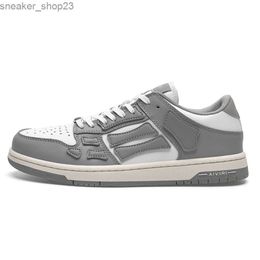 Fashion High Skel Genuine Shoes Small Designer Shoe Leather Mens Sneaker White Amiiri Skateboarding Bone Chunky Versatile Top Splice Nfr8