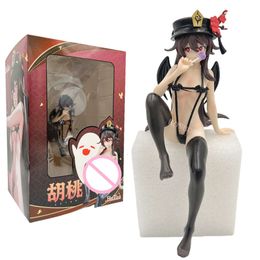 Mascot Costumes 20cm Hentai Genshin Impact Hu Tao Sexy Girl Anime Klee/venti/qiqi/nahida Action Figure Adult Collectible Model Doll Toys highest version.