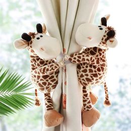 Curtain Poles 2pcs Jungle Forest Animals Tieback Holder Hooks Tie Backs Children Room Decoration Accessories Holdback Straps 231010