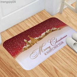 Christmas Decorations New Christmas Floor Mat Soft Carpet Living Room Bedroom Porch Non Slip Mat Decorative Mat