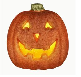 1pc, LED Lighted Pumpkin Jack-O-Lantern for Spooky Halloween Decorations - Indoor and Outdoor Use