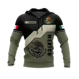 Men's Hoodies Mexico Personality Tracksuit Mexican Flag All Over 3d Print For Men And Women Plus Size