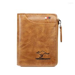 Wallets Leather Wallet Fashion Men Coin Small Cardholder Combination Punk Men's Gift To Friends Purse Brand