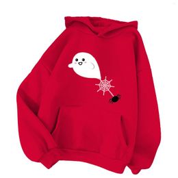 Women's Hoodies 2023 Autumn And Winter Fashion Sweater Cute Ghost Halloween Pullover Hoodie Loose Warm Casual Sudaderas