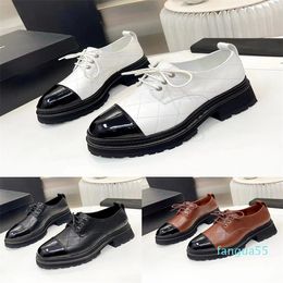 2023 autumn new fashion casual leather round head pure Colour strap thick sole loafer shoes female tide