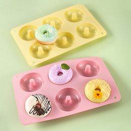 "Silicone 6 Doughnut Cake Mold: Sweet Creations Made Easy"