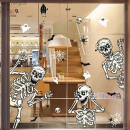 Other Festive Party Supplies Halloween Skeletons Window Clings Ghost Window Stickers Decoration for Spooky Home Glass Wall Haunted House Party Supplies R231011