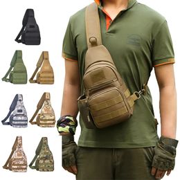 Outdoor Bags Chest Bag Tactical Shoulder Bag Men Outdoor Sling Multicam Camouflage Camping Travel Hiking Hunting Military Crossbody Bag Y6322 231011