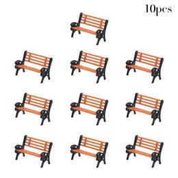 Decorative Flowers Brand Model Park Bench Garden Decoration 0.79 0.55 0.35inch/2 1.4 0.9cm Chair For HO Scale Street Layout
