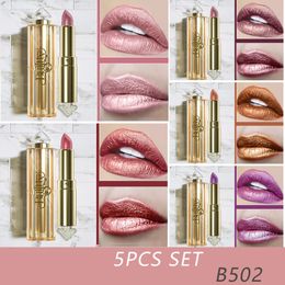 Lipstick Super Stay 5PCS Shimmer Glitter Lips Glitter Lipstick Kit Waterproof Smudge Proof Long Lasting Cruelty Free 231011