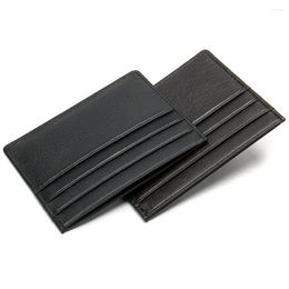 Card Holders Genuine Leather Holder Retro Cowhide Bag Super Thin Soft Wallet Mini Small HIgh Quality Men Women Purse