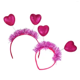 Bandanas 2 Pcs Love Headband Props Valentine's Day Hair Hoop Heart Decor Pography Headpiece Girl Headwear Wedding Supply