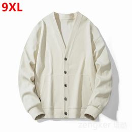 Men's Sweaters Large size retro knitted shawl autumn men's models plus large teenagers loose leisure coat 9XL 8XL 7XL 231010