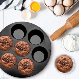 Baking Moulds 7 Inch Muffin Cupcake Silicone Pan for Pastry Round Mold Air Fryer Microwave Oven Cake Tray 231011