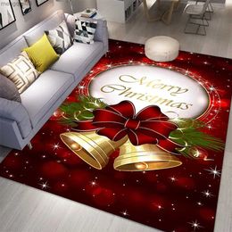 Christmas Decorations Christmas Red Carpet for Living Room Decor Sofa Table Large Area Rugs Hallway Balcony Floor Mat Bedroom Slip Foot Pad R231004