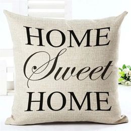 Pillow Case Throw Pillows Cover Letter Motto Home Love Cushion for Couch Cojines Decorativos Para Sofa Decor 231011