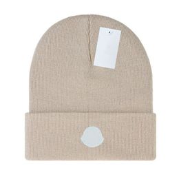 Autumn and winter MONCLiR Men women knit hat classic designer Beanie Cap men's rabbit fur thermal beanie hat 18 colors are available C-16