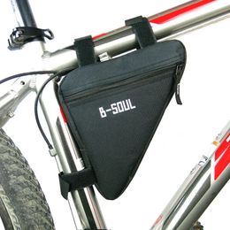 Outdoor Bags B-Soul MTB Frame Bag Front Tube Frame Handlebar Waterproof Cycling Bags Triangle Pouch Holder Mountain Bike Tool Pouch Outdoor 231011