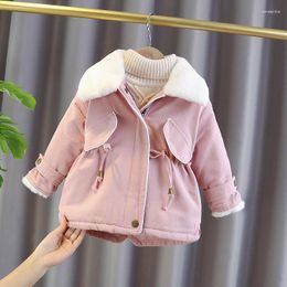 Down Coat 2023 Girls Snowsuit Mid Length Version Windbreak Thick Infant Toddler Child Warm Baby Fashion Outwear Cotton 1-5Y TY1