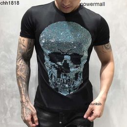 Stone Plein Philipps pp Mens Graphic BEAR T SHIRT PP tee Designer Tshirts Brand Clothing Men's Rhinestone T-Shirt Skull Printed Classical Bling 7DJH