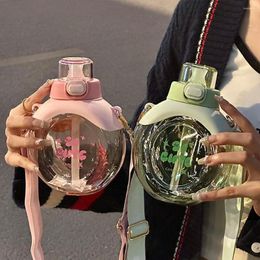 Water Bottles Great Sippy Cup Good Sealing Safety Lock Student Kettle Travelling Portable Cute Drinking Jug Straw