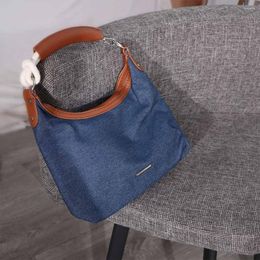 Evening Bags Korean Retro Denim Blue Shoulder Bag Ins Underarm Tote Women Handbag Large Capacity Gifts Storage
