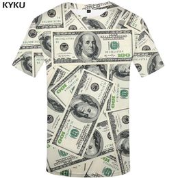 KYKU Dollar T Shirt Men Money Tshirts Gothic 3d T-shirt Funny T Shirts Hip Hop Tshirt Cool Mens Clothing 2018 New Summer Top285q