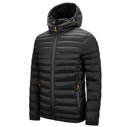 Men's Down Parkas Lightweight Padded Jackets For Men Male Coat Hooded Padding Plus Size 5XL 6XL Male Clothing 231010