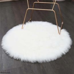 Carpets 30*30CM Soft Artificial Sheepskin Rug Chair Cover Bedroom Mat Wool Warm Hairy Carpet Seat Textil Fur Area Rugs 231010