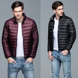 Men's Down Parkas Men's Lightweight Water-Resistant Packable Puffer Jacket Autumn Winter Male Casual STANDARD Coat 231010