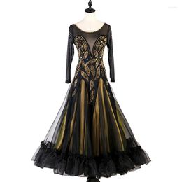 Stage Wear Advanced Ballroom Dance Dresses Women 2023 Design Modern Flamenco Competition Dancing Skirt Adult Standard Dress