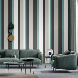 Wallpapers Modern Blue Grey White Vertical Striped Wallpaper For Walls Roll Bedroom Living Room Children TV Backdrop Wall Paper