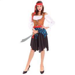 Women Sexy Pirate Costume Halloween Adult Female Cosplay Masquerade Party Fancy Dress