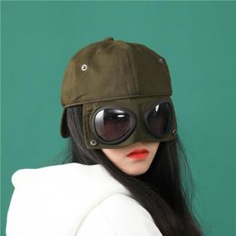 Ball Caps 2021 Hats For Women Anti-saliva Wind Sand Dual Use Unisex Hat With Goggle Super Cool Peaked Cap Man Baseball1677